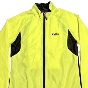 LOUIS GARNEAU Sz S MEN'S CYCLING WINDBREAKER FULL ZIP‎ Yellow/Green